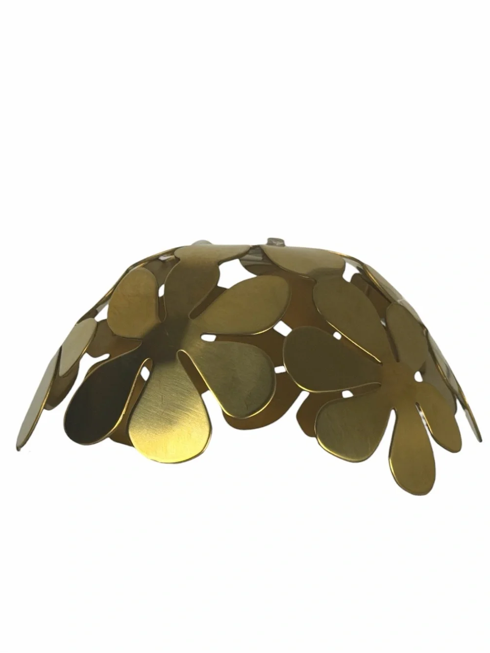 IKEA STOCKHOLM Gold Metal Floral Bowl | Monika Mulder Centerpiece Decor